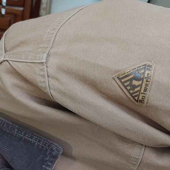 Bulwark Flame Resistant Brown Duck Bomber Jacket Size XL - Picture 3 of 14